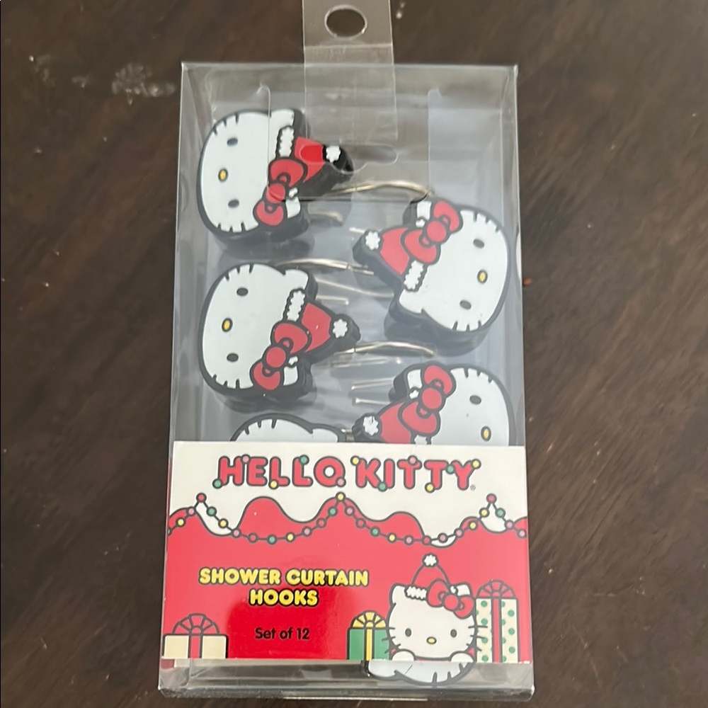 Hello Kitty Christmas Shower Curtain Hooks
